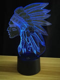 LED Native American Chief Lamp - Powwow Store