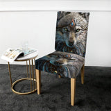Wolf Warrior Dreamcatcher Native American Chair Covers