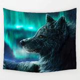 Fantasy Lonely Wolf Wall Hanging Tapestry - ProudThunderbird