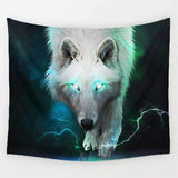 Fantasy Lonely Wolf Wall Hanging Tapestry - ProudThunderbird