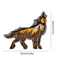 Hollow Animal Home Office Wooden Crafts Creative North American Forest Ornaments