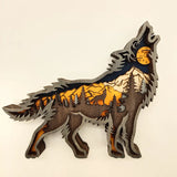 Powwow StoreHollow Animal Home Office Wooden Crafts Creative North American Forest Ornaments