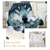 Powwow Store in the darkness wolf by scandy girl furry blanket animal wolves plush bedspread galaxy bed blanket blue sherpa blanket koce blankets