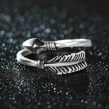 Sliver Feather Arrow Native American Rings