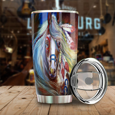 Powwow Store gb nat00197 horse colorful 20oz tumbler