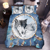 Wolf Dreamcatcher Native American Bedding Set no link