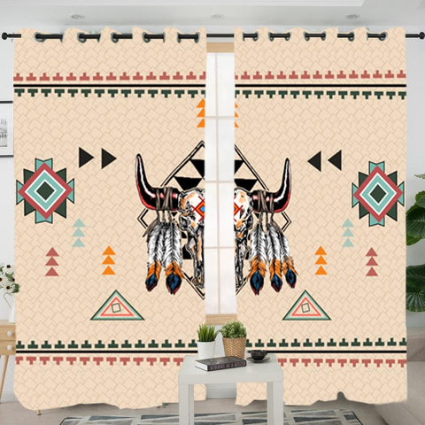 Native American Pride Bison Living Room Curtain