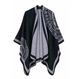 Luxury Brand Ponchos Cashmere Scarves Women Winter Warm Shawls - Powwow Store