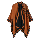 Luxury Brand Ponchos Cashmere Scarves Women Winter Warm Shawls - Powwow Store