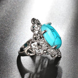 Ethnic Red Blue Stone Vintage Native American Ring - Powwow Store
