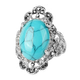 Ethnic Red Blue Stone Vintage Native American Ring - Powwow Store