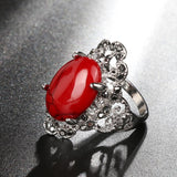 Ethnic Red Blue Stone Vintage Native American Ring - Powwow Store