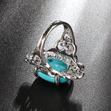 Ethnic Red Blue Stone Vintage Native American Ring - Powwow Store