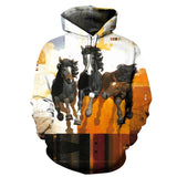 Horse Running Native American All Over Hoodie