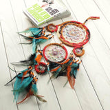 Native American Dreamcatcher Feather With Pearls - Powwow Store