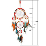 Native American Dreamcatcher Feather With Pearls - Powwow Store