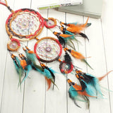 Native American Dreamcatcher Feather With Pearls - Powwow Store