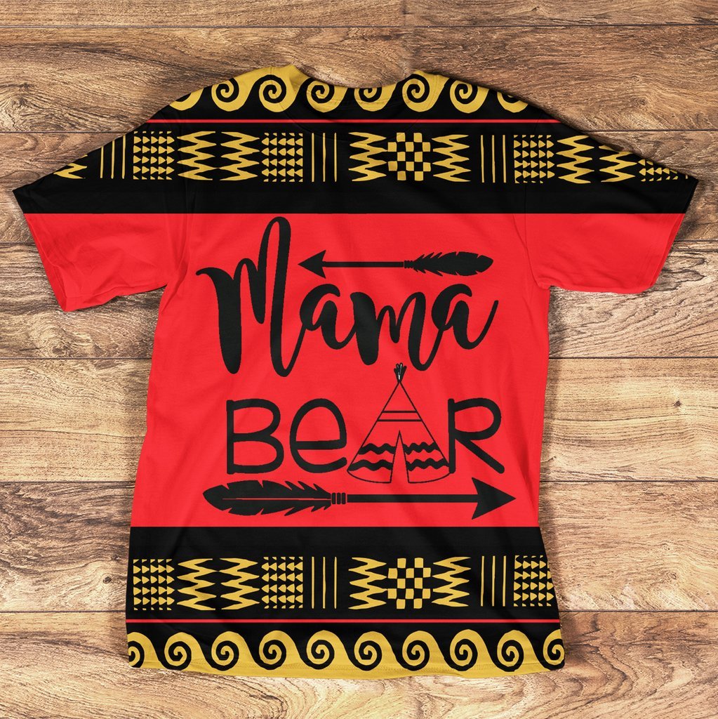 Mama Bear Arrow Tribe Symbols Native American Pride 3D Tshirt