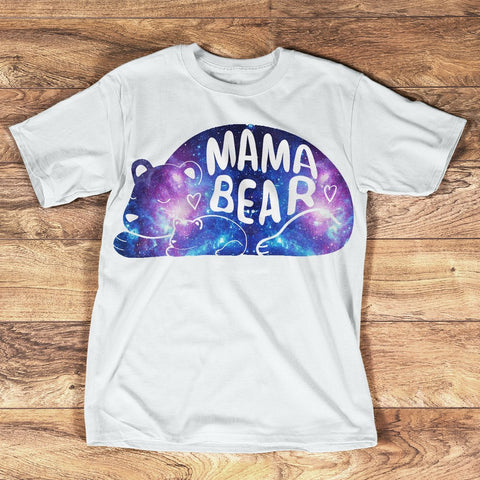 Mama Bear Baby Bear Sleeping Mothers Days Gift White Tshirt - Powwow Store