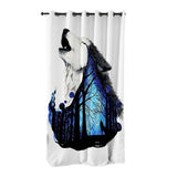 Howling Wolf Native American Design Window Living Room Curtain - ProudThunderbird