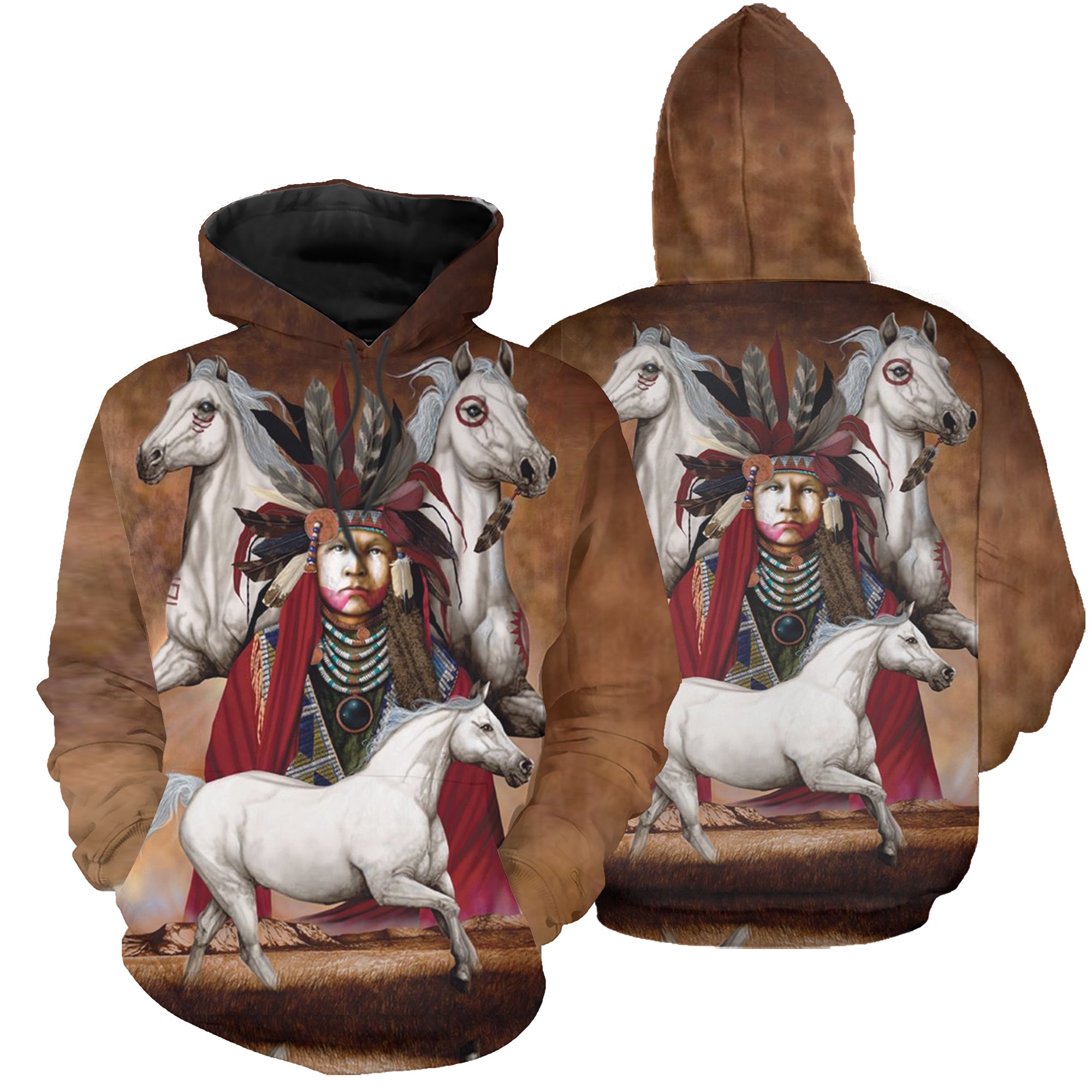 Powwow Store chief native american all over hoodie 3