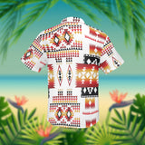 GB-NAT00075 White Tribes Pattern Native American Hawaiian Shirt 3D