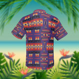 GB-NAT00090 Purple Native Tribes Native American Hawaiian Shirt 3D