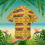 GB-NAT00302-02 Yellow Tribes Pattern Native American Hawaiian Shirt 3D