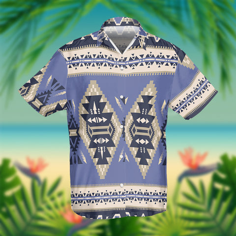 GB-NAT00307 Purple Ethnic Pattern Retro Native American Hawaiian Shirt 3D