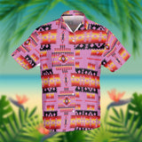 GB-NAT00124 Purple Tribal Native American Hawaiian Shirt 3D