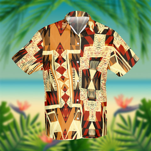 GB-NAT00022 Tribal Yellow Arrow Native American Hawaiian Shirt 3D