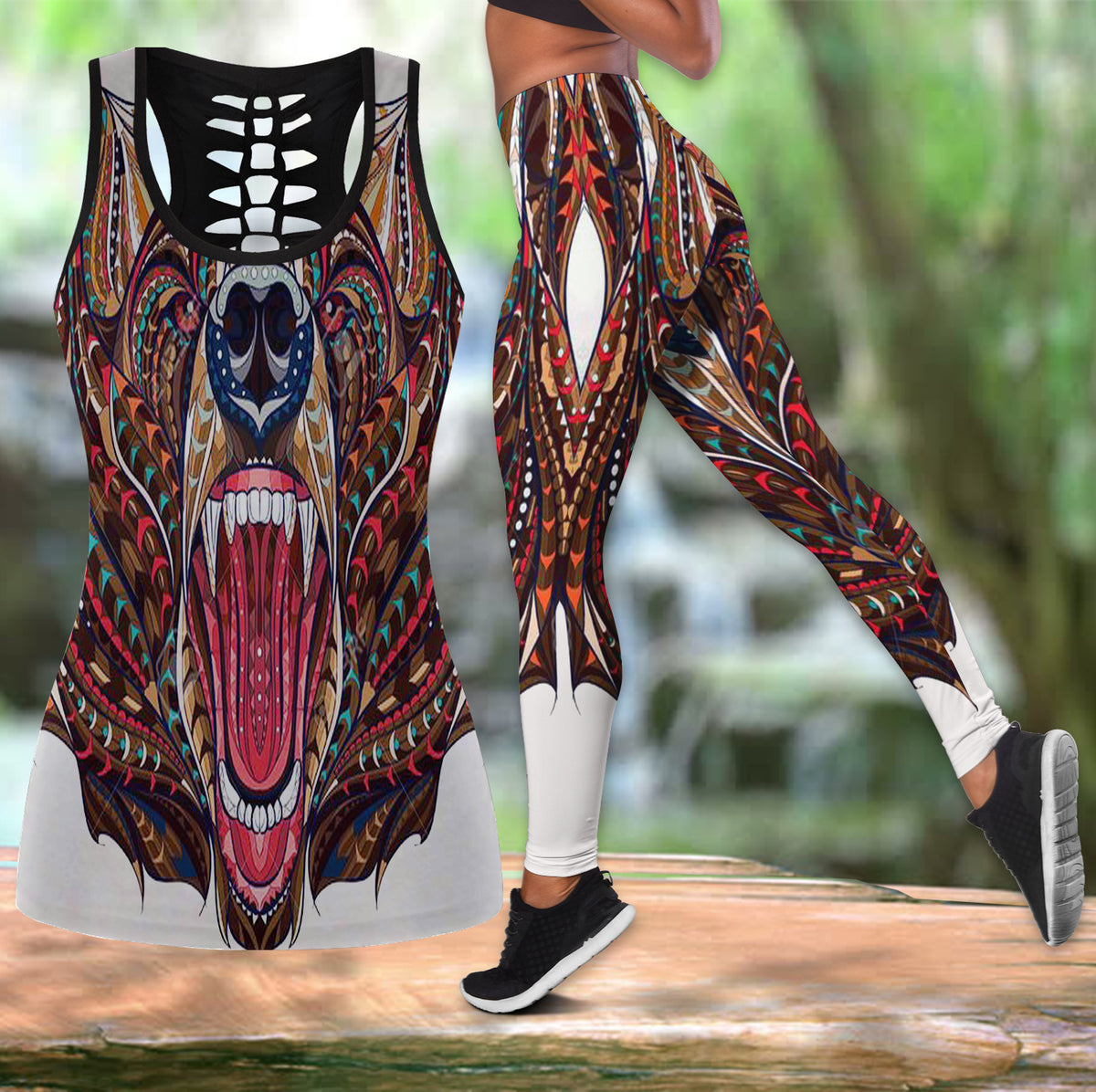 Powwow Store native american hollow tanktop legging set 82