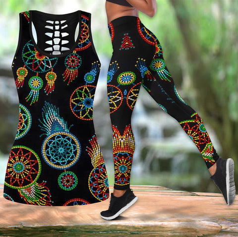 Powwow Store native american hollow tanktop legging set 42