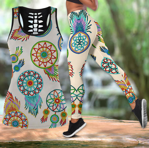 Powwow Store symbol native american tank top and legging set 3