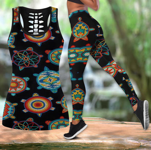 Powwow Store native american hollow tanktop legging set 108