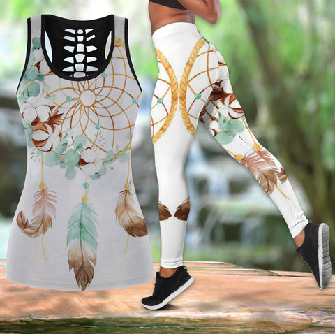 Powwow Store native american hollow tanktop legging set 45