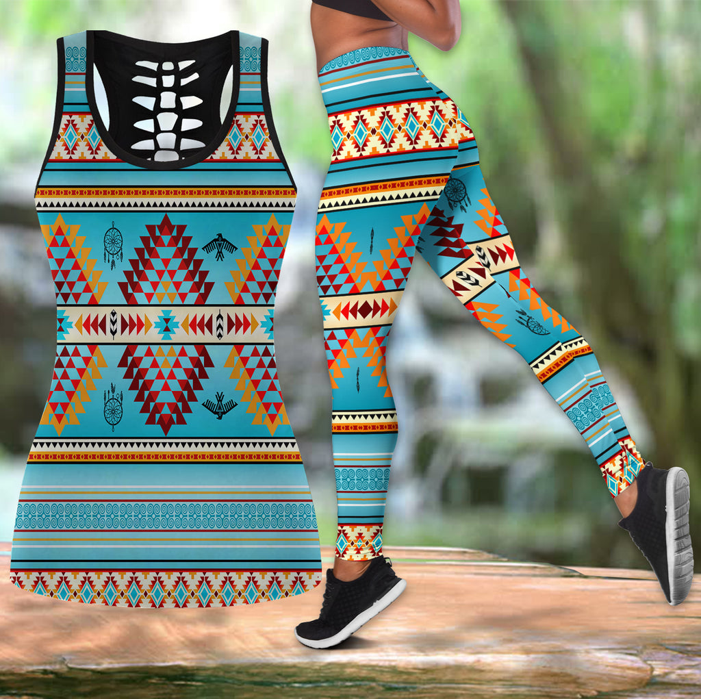 Powwow Store native american hollow tanktop legging set 56