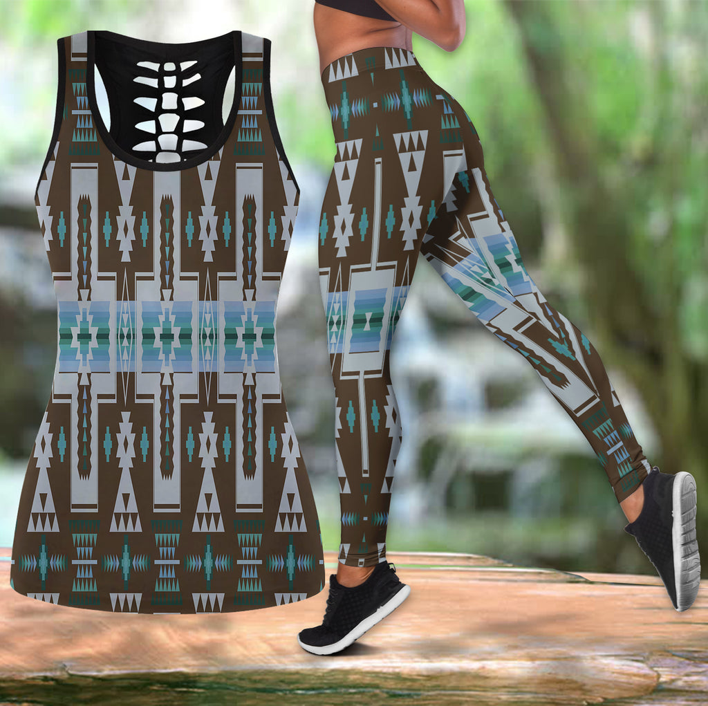 Powwow Store native american hollow tanktop legging set 61