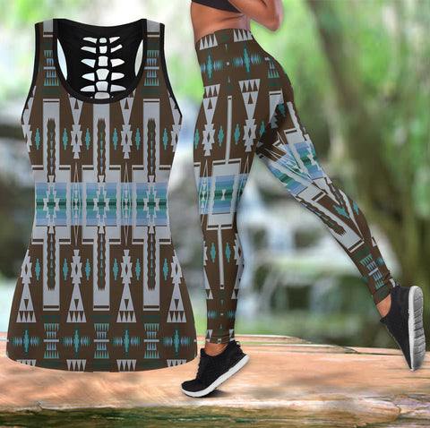 Powwow Store native american hollow tanktop legging set 61