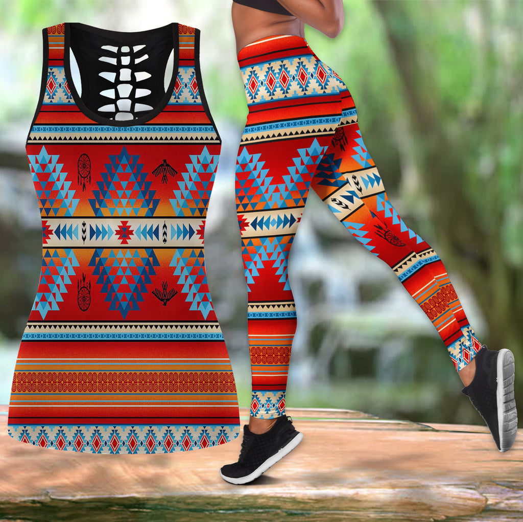 Powwow Store native american hollow tanktop legging set 58