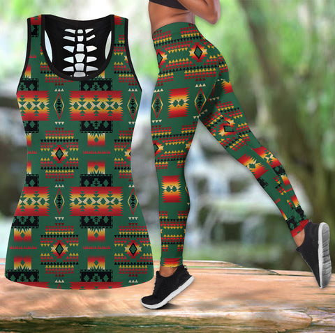 Powwow Store native american hollow tanktop legging set 88