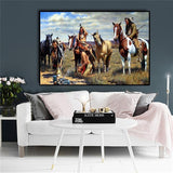 Grassland Horse Native American Canvas F5940