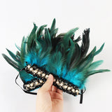 Powwow Storenatural rooster feather cuffs women detachable wrist cuffs arm warmer
