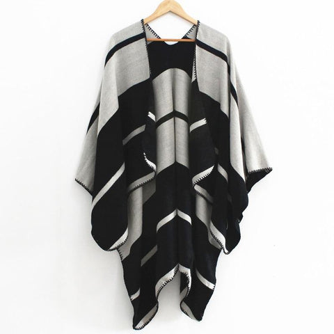 Luxury Stripe Native American Ponchos & Shaw