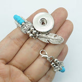 Powwow Storecolorful silver beads feather part snap bracelet native