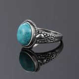 Oval High Quality Natural Turquoise Ring