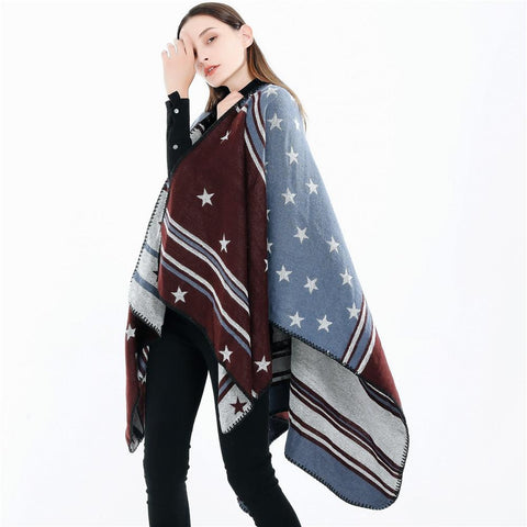 New European and American Warm Cashmere Scarf Shawl - Powwow Store