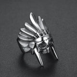 Stainless Steel Native Indian Chief Ring