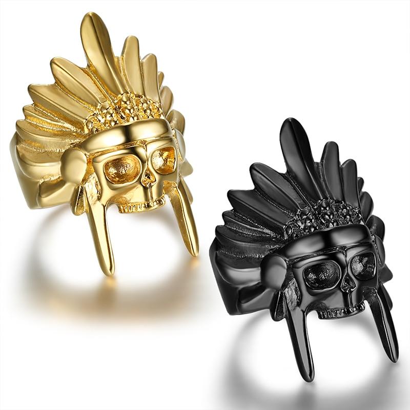 Stainless Steel Native Indian Chief Ring – Powwow Store