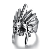 Stainless Steel Native Indian Chief Ring